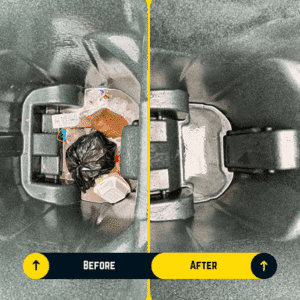 Bin cleaning before and after results