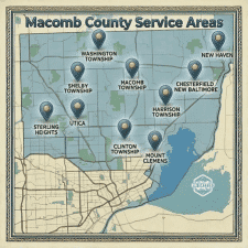 Macomb County Trash Can Cleaning Service Areas