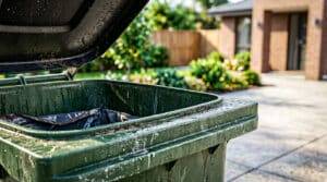 bacteria and germs in trash can